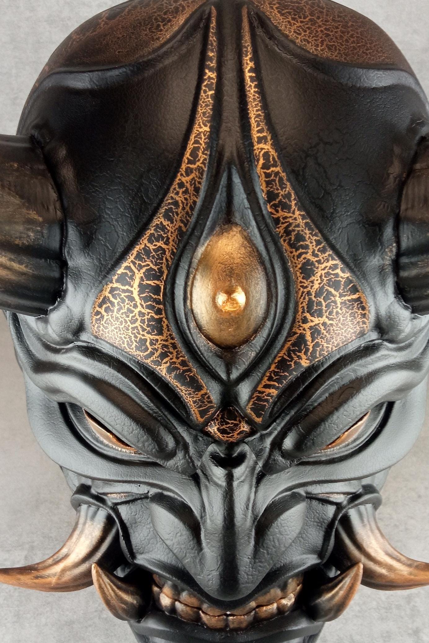 Bronzener Inseldämon – Traditionelle Hannya-Maske