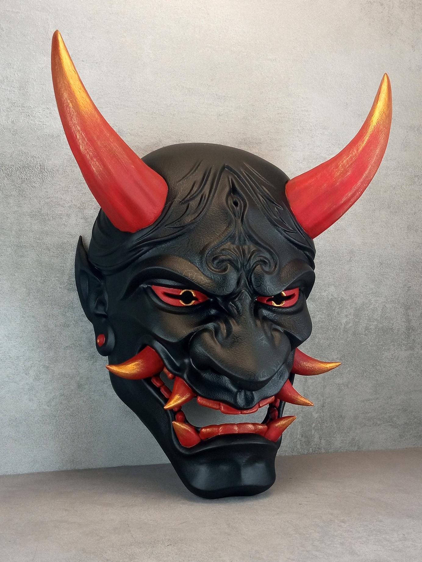 Traditionelle japanische Hannya-Dämonenmaske – „Feuerflammen“-Dämon