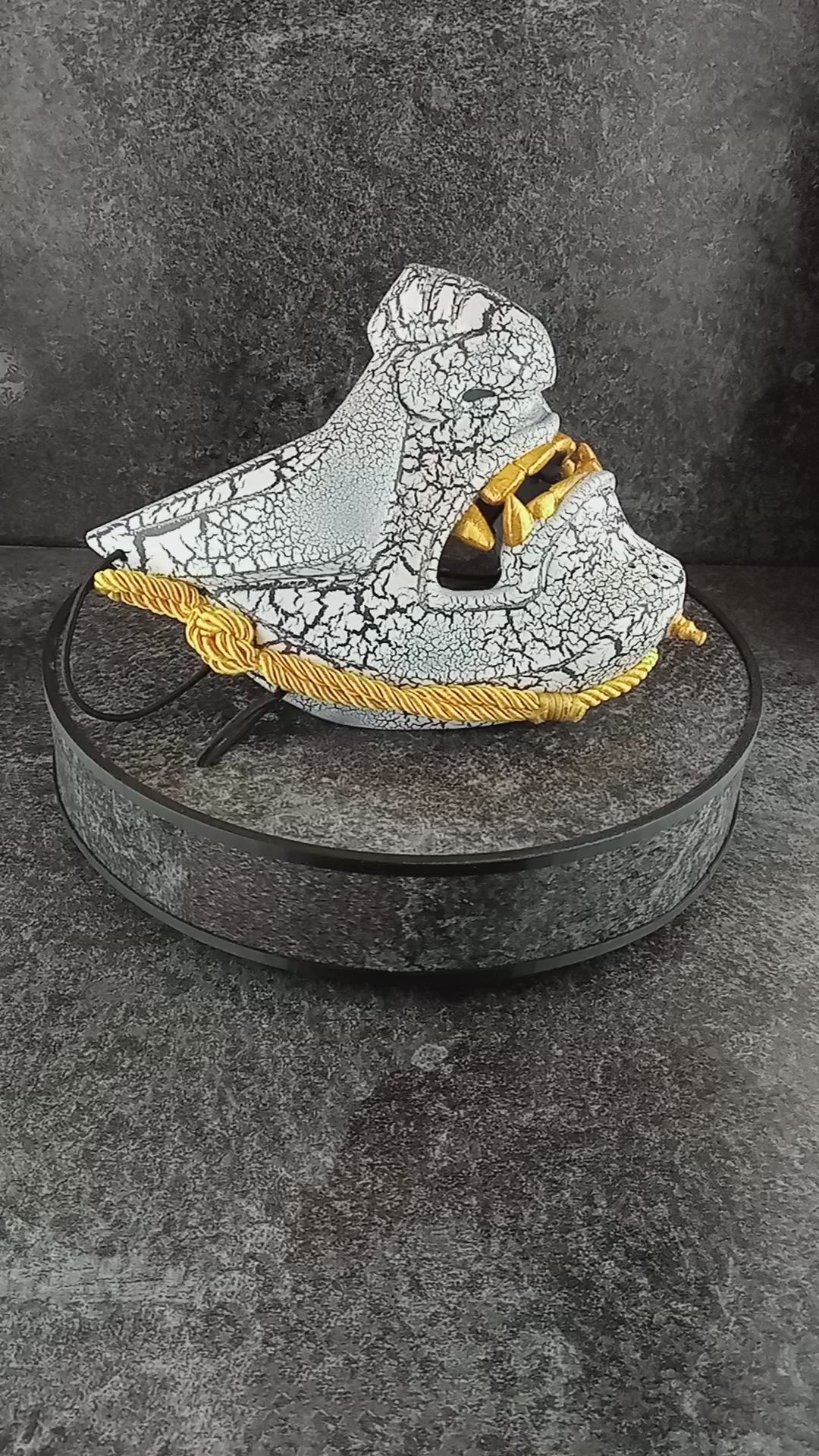 White Cracked Half Mask - Inspired by Ghost of Tsushima