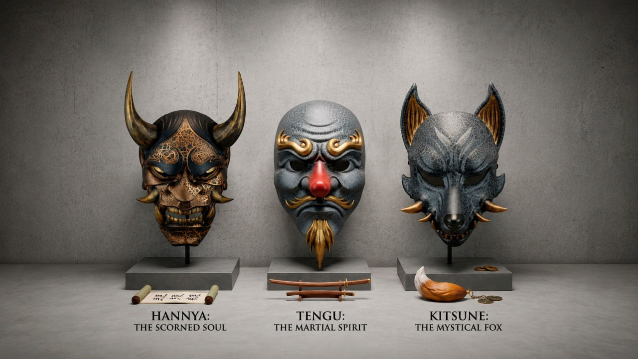 Japanese Spirits: Understanding the Difference Between Hannya, Tengu, and Kitsune