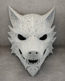 Volcanic Red Wolf Spirit Mask