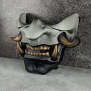 Samurai Half Mask «Grey Wrath»