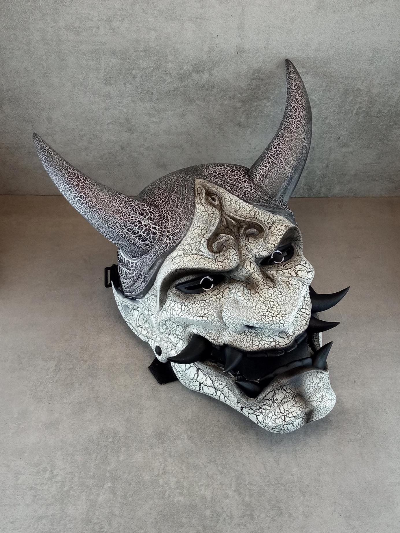 Cracked Frost Demon Hannya Mask