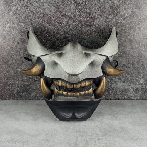 Samurai Half Mask «Grey Wrath»