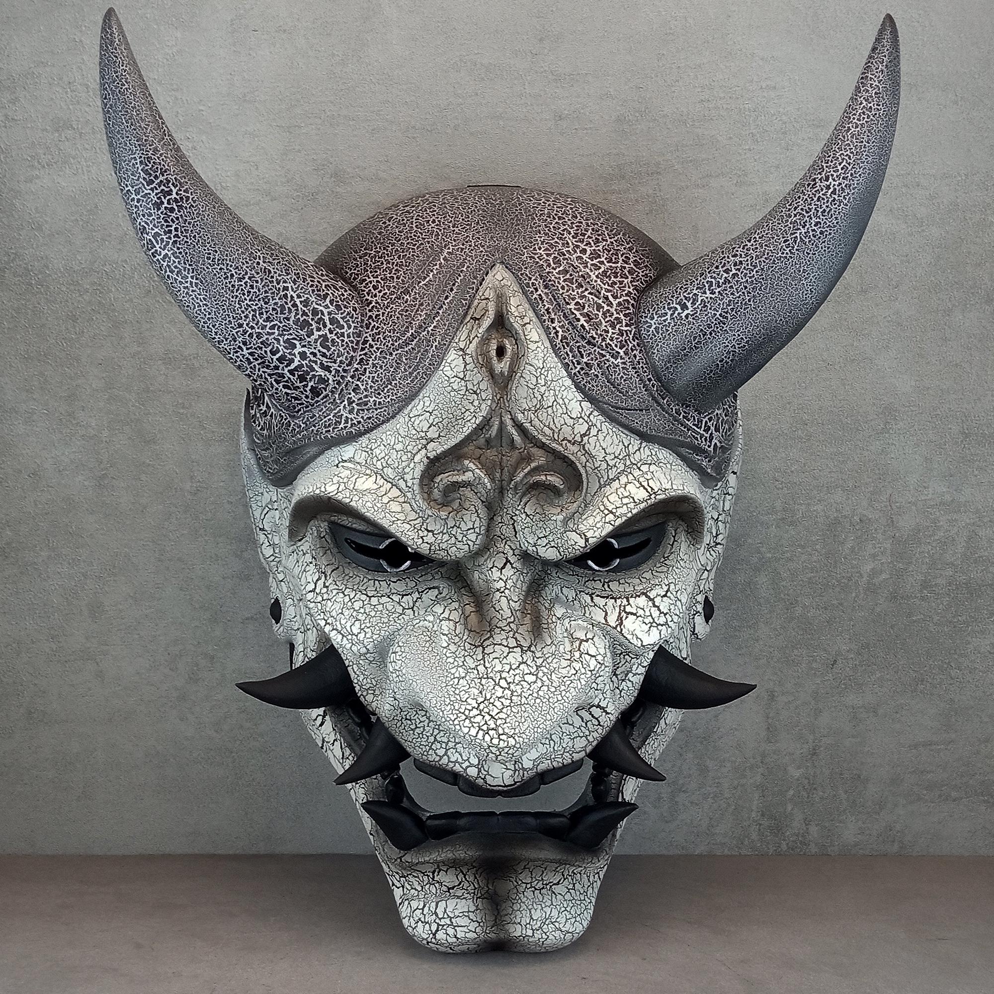 Cracked Frost Demon Hannya Mask