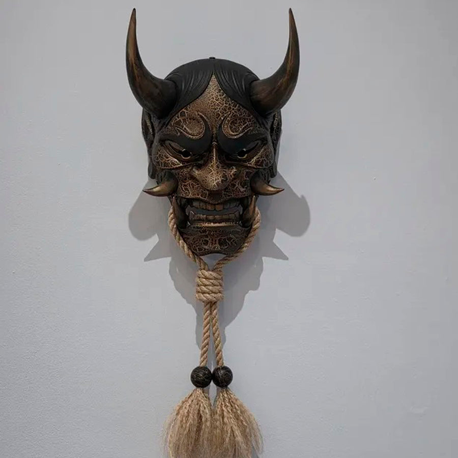 Schwarze Halbmaske – Inspiriert von Ghost of Tsushima