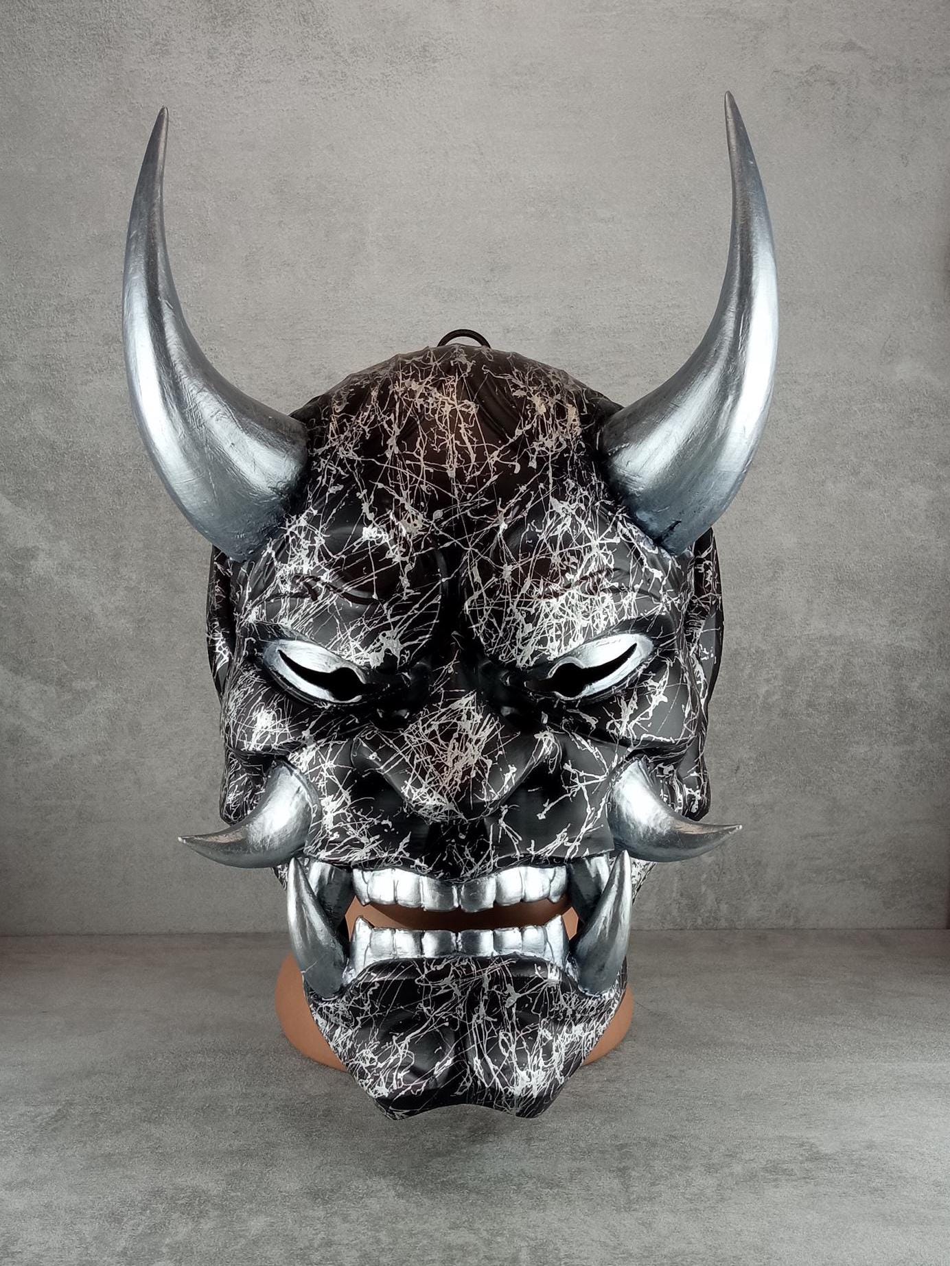 Hannya Mask Silver Marble