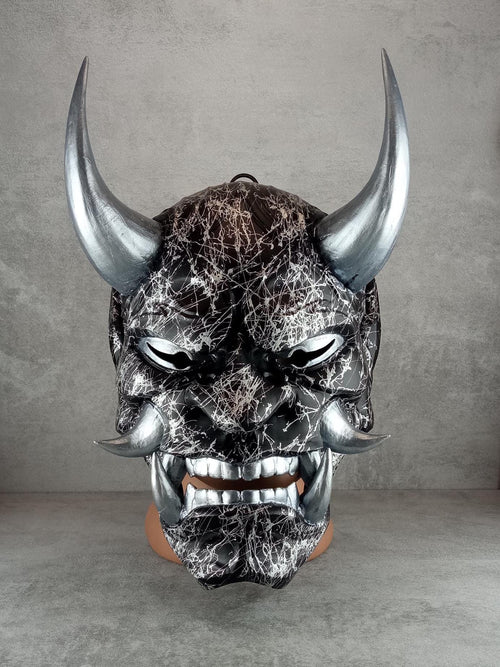 Hannya Mask Silver Marble