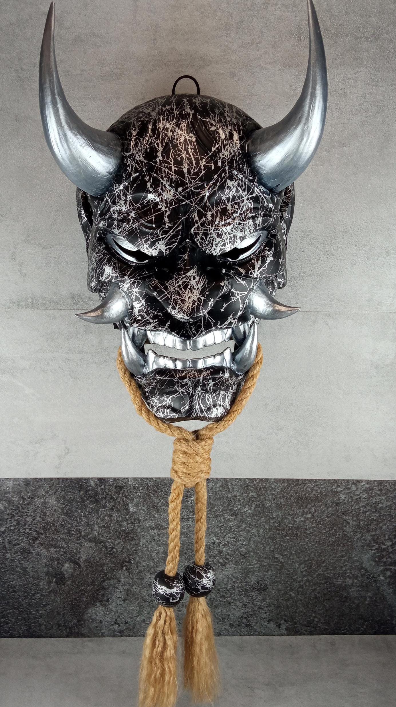 Hannya Mask Silver Marble