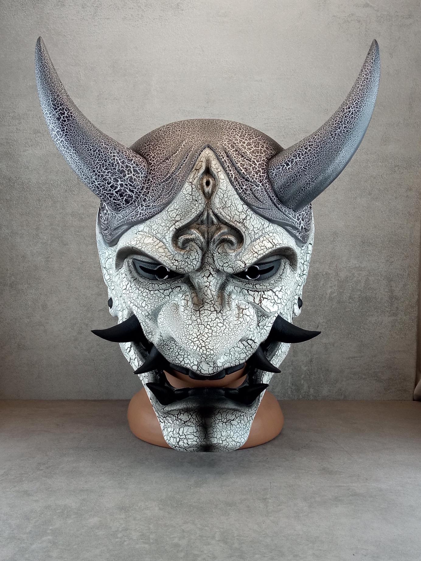 Cracked Frost Demon Hannya Mask