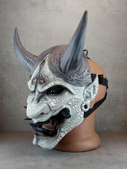 Cracked Frost Demon Hannya Mask