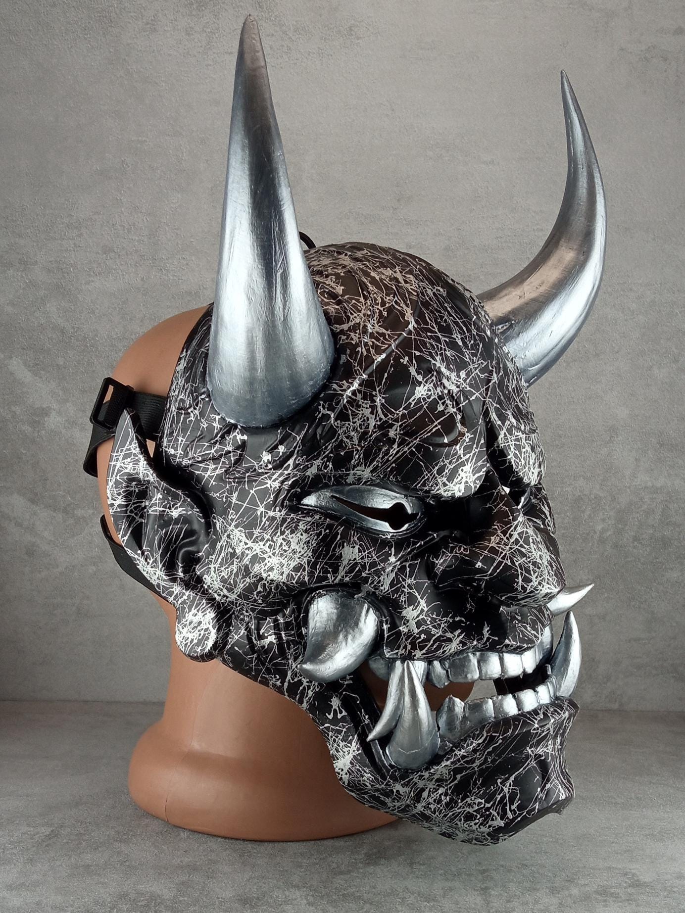 Hannya Mask Silver Marble