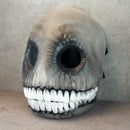 Creepy Grey and Black Smiley Face Mask