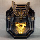 Wall decor "Samurai skull" (gold tone skull)