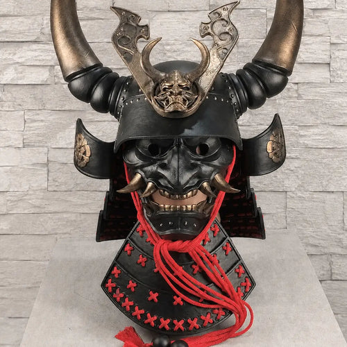Black Horned Samurai Helmet