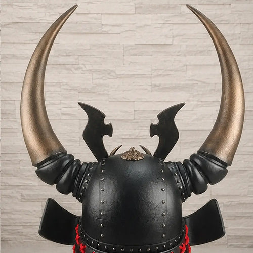 Black Horned Samurai Helmet