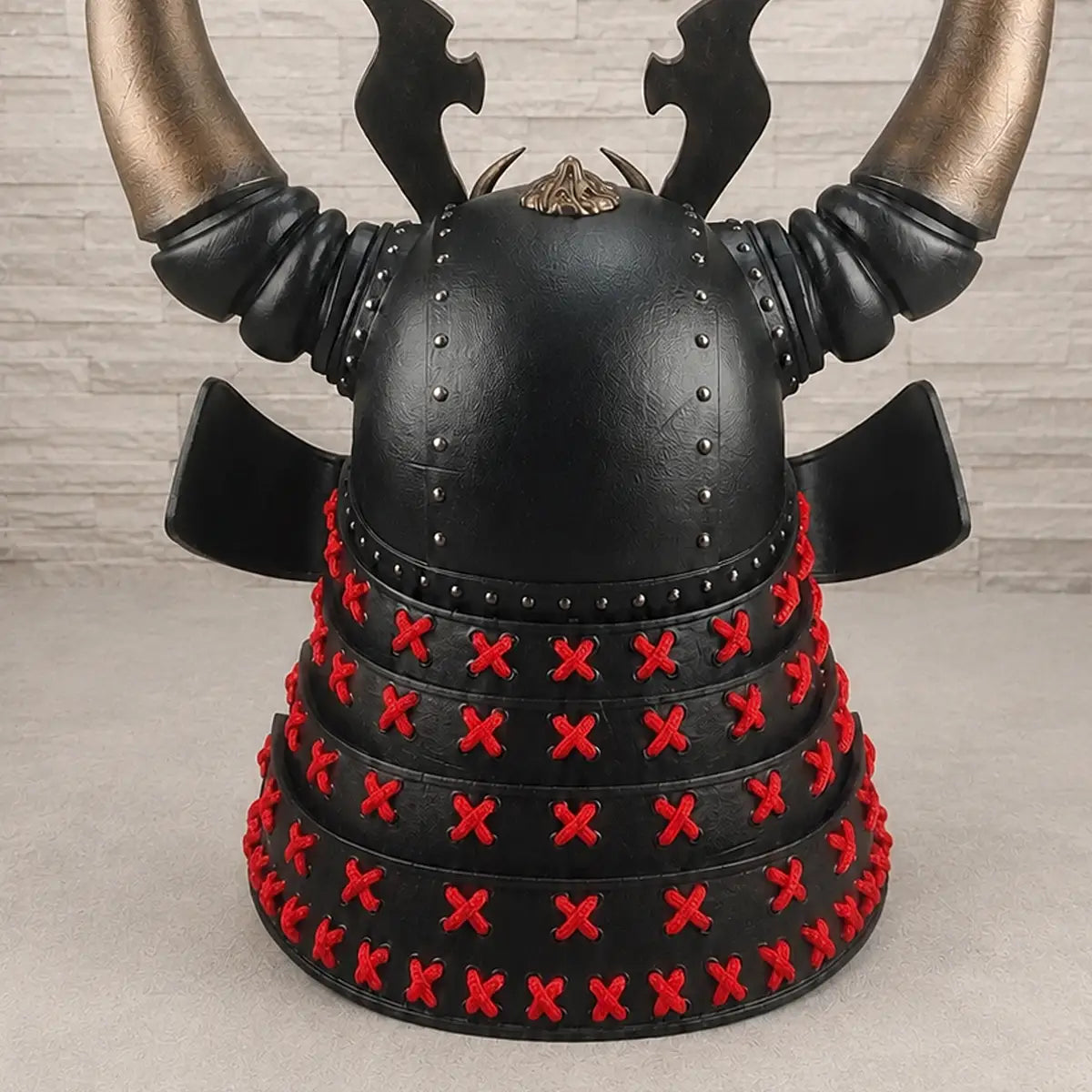 Black Horned Samurai Helmet