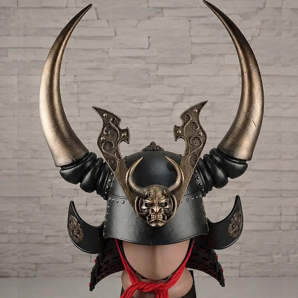 Black Horned Samurai Helmet