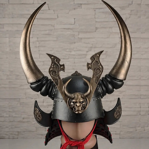 Black Horned Samurai Helmet