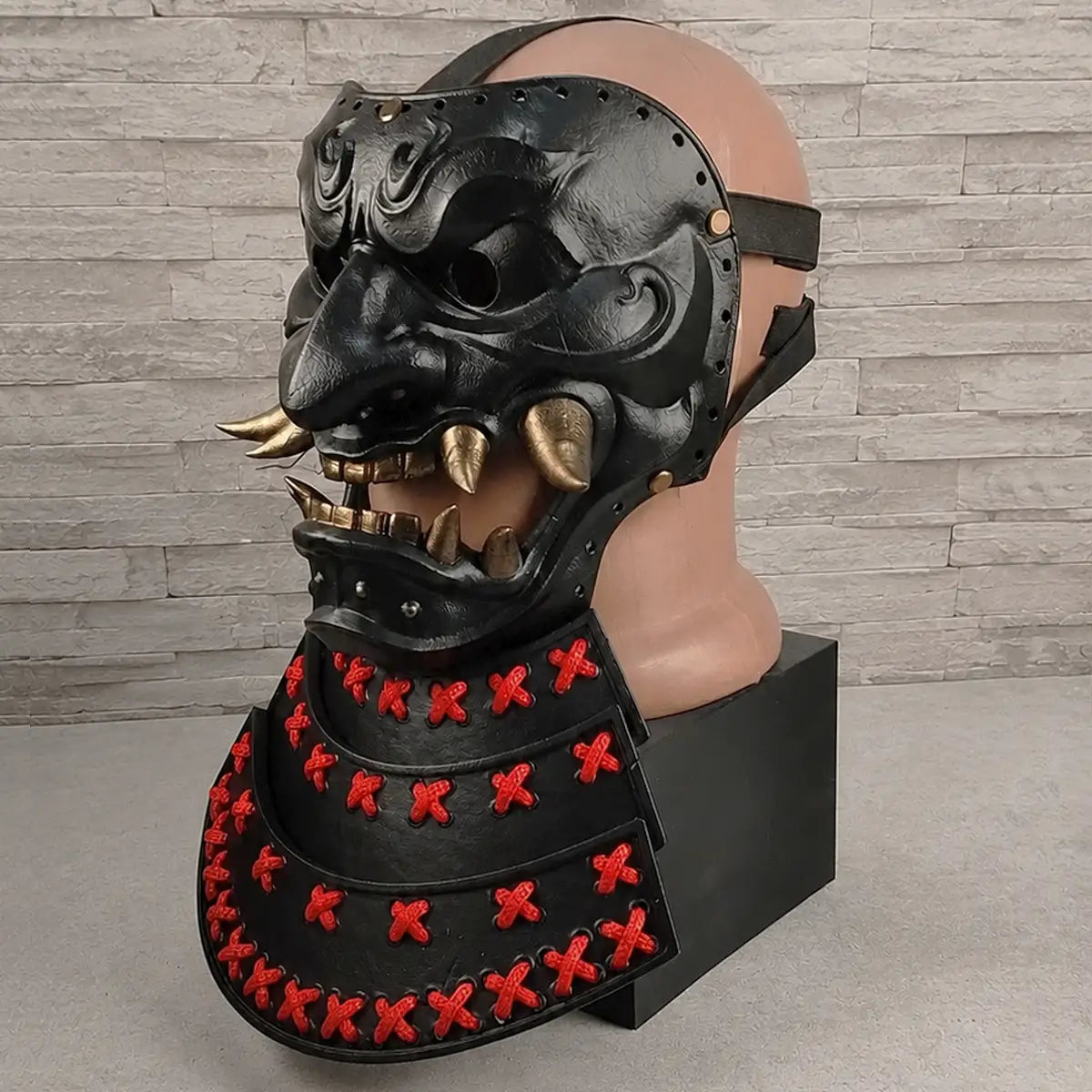 Black Horned Samurai Helmet