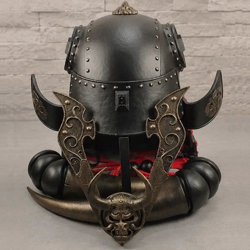 Black Horned Samurai Helmet