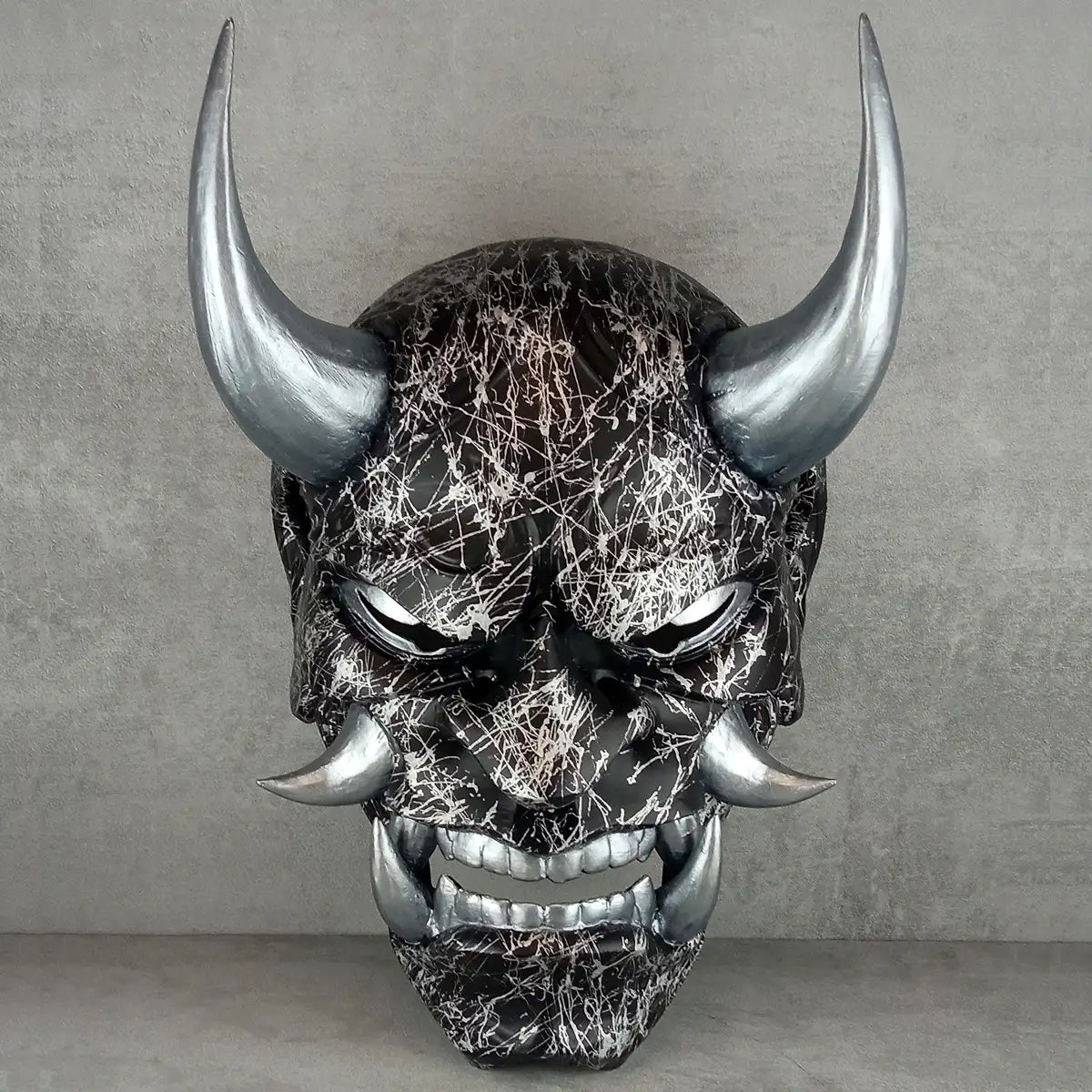 Hannya Mask Silver Marble