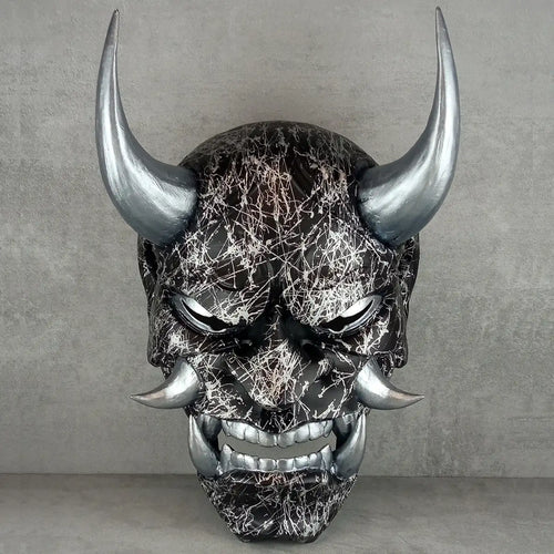 Hannya Mask Silver Marble
