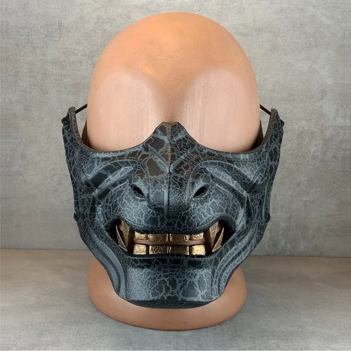 Dark Gray Samurai Ronin Mask