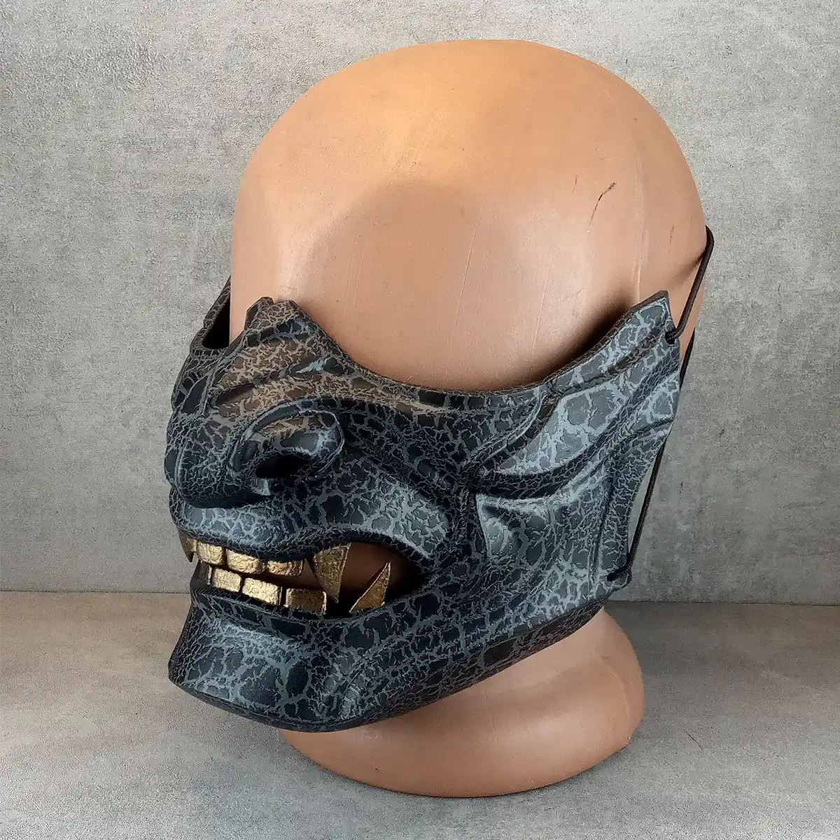 Dark Gray Samurai Ronin Mask