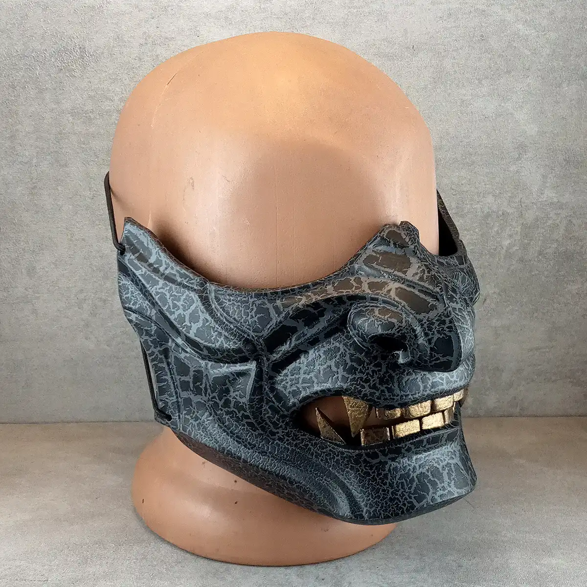 Dark Gray Samurai Ronin Mask