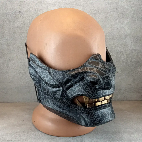 Dark Gray Samurai Ronin Mask
