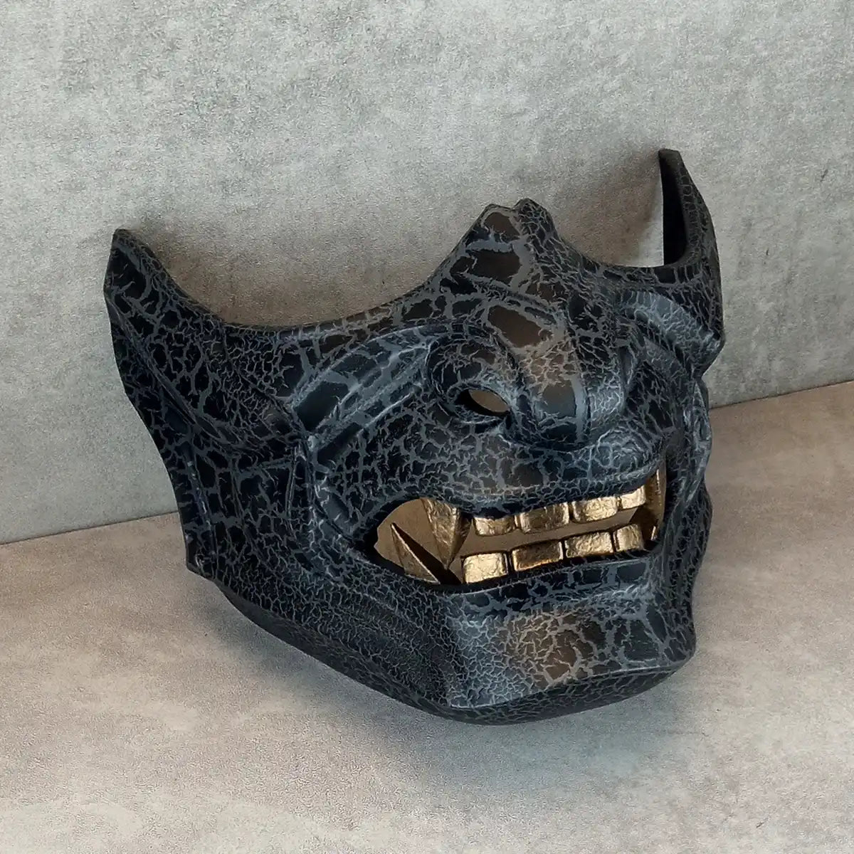Dark Gray Samurai Ronin Mask