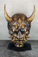 Golden Marble Demon Hannya Mask
