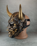Golden Marble Demon Hannya Mask