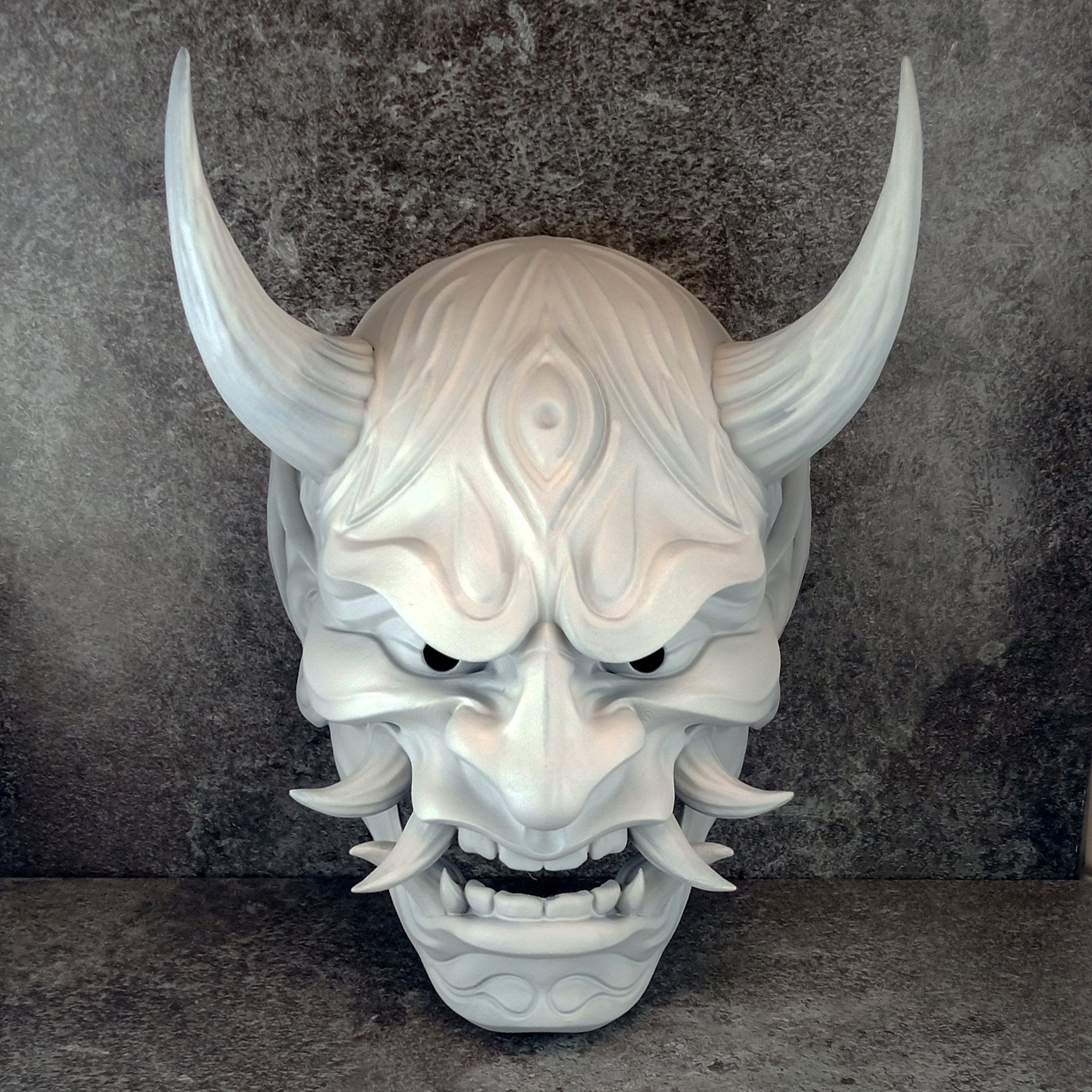 Golden Marble Demon Hannya Mask