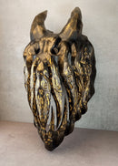 Bronze Evil Demon Mask with Large Fangs