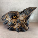 Black and Bronze Cracked Cyberpunk Raven Mask
