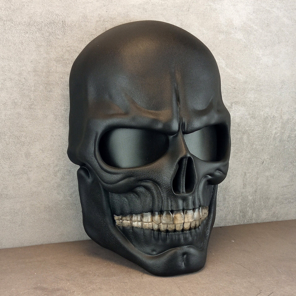 Human Skull Mask full face, black skull mask, horror mask,scary mask, Halloween mask