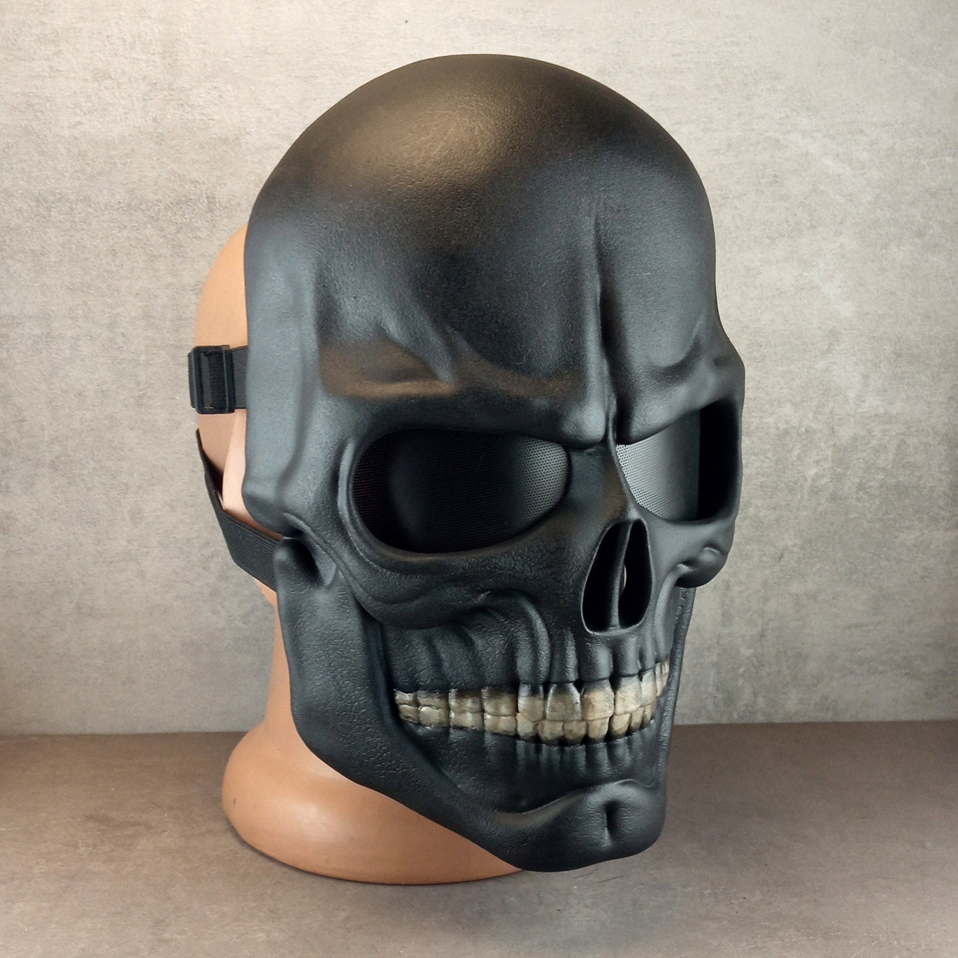 Human Skull Mask full face, black skull mask, horror mask,scary mask, Halloween mask