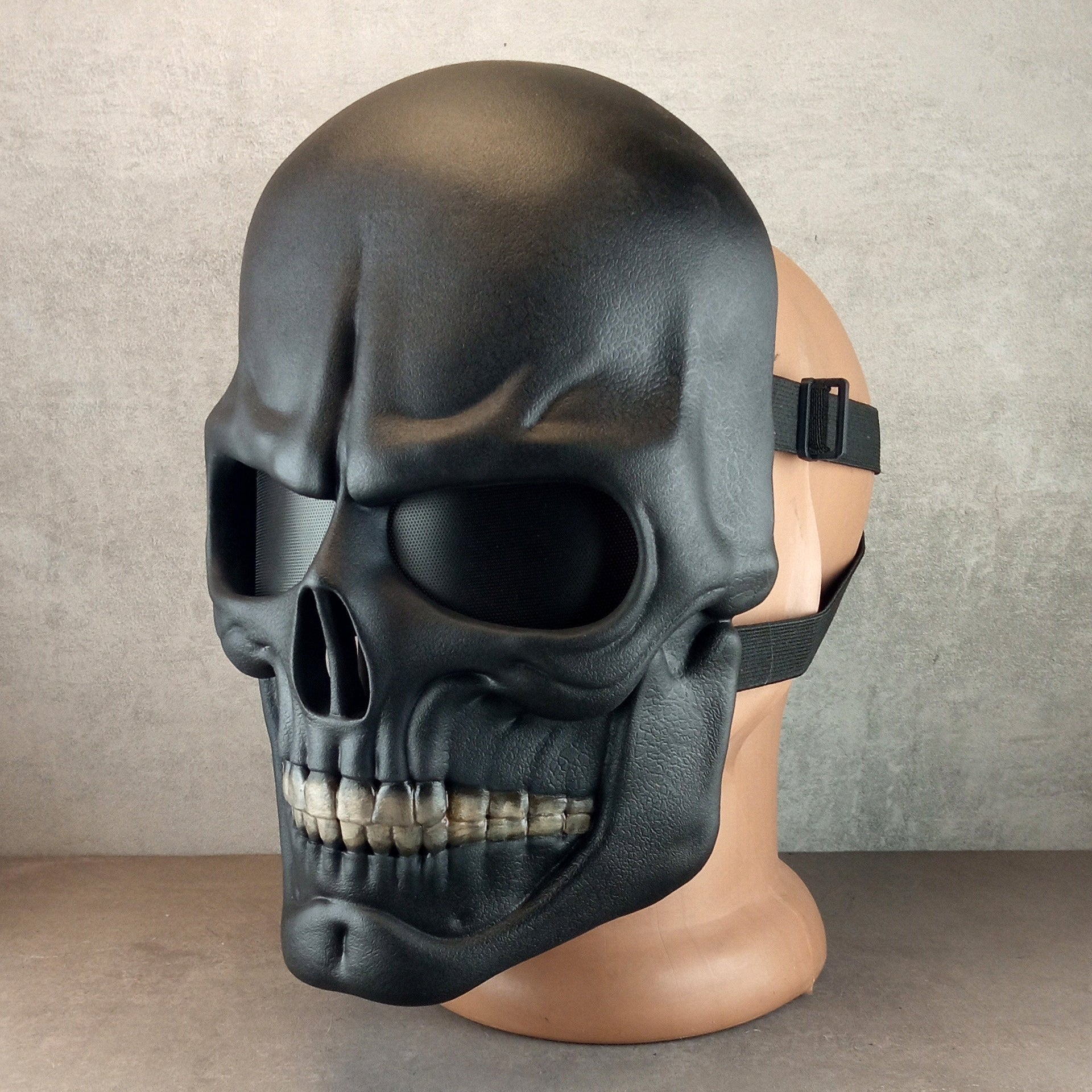 Human Skull Mask full face, black skull mask, horror mask,scary mask, Halloween mask