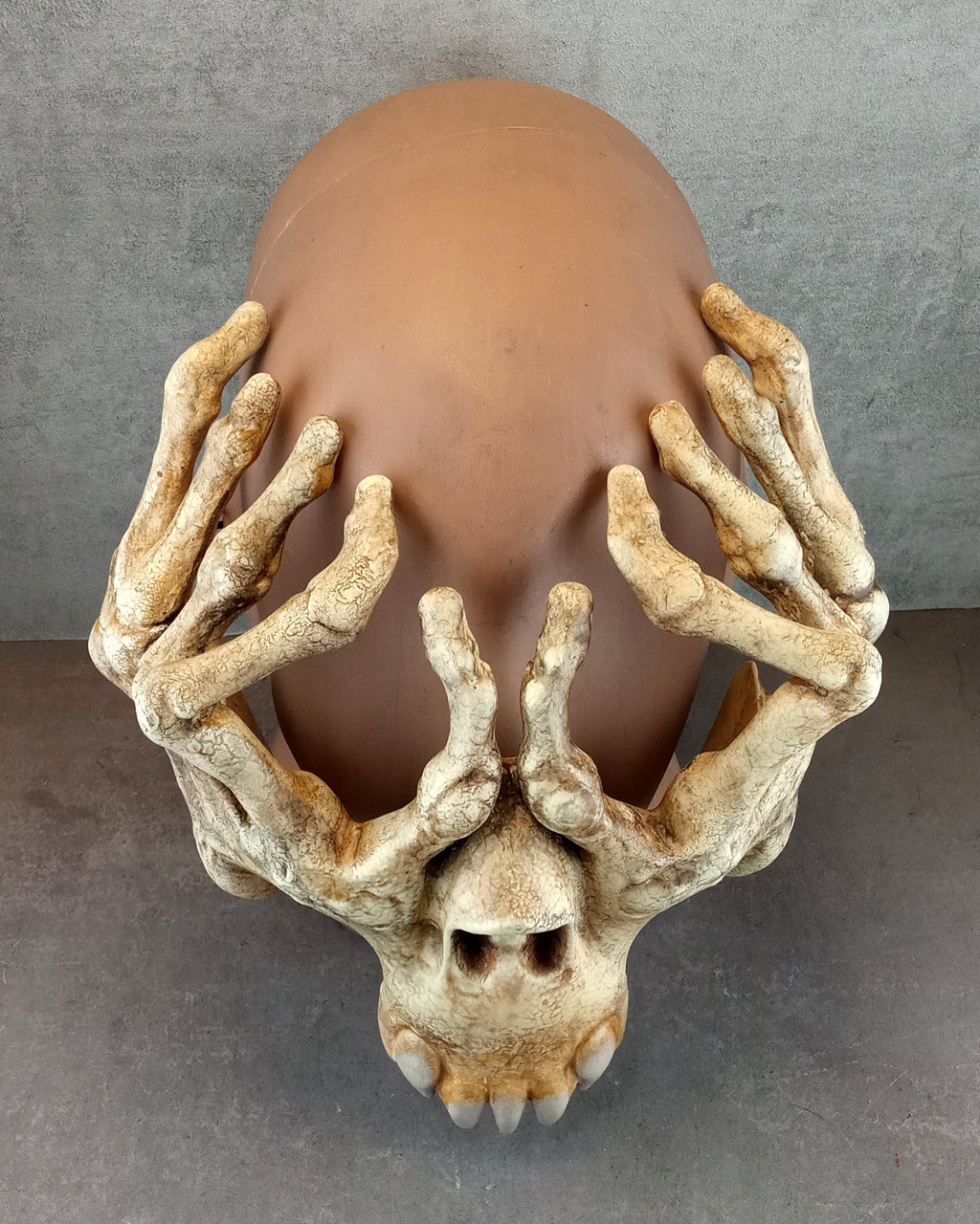 Skeleton Hand Mask – Bone-Color Hand Glasses with Jaw and Teeth Design