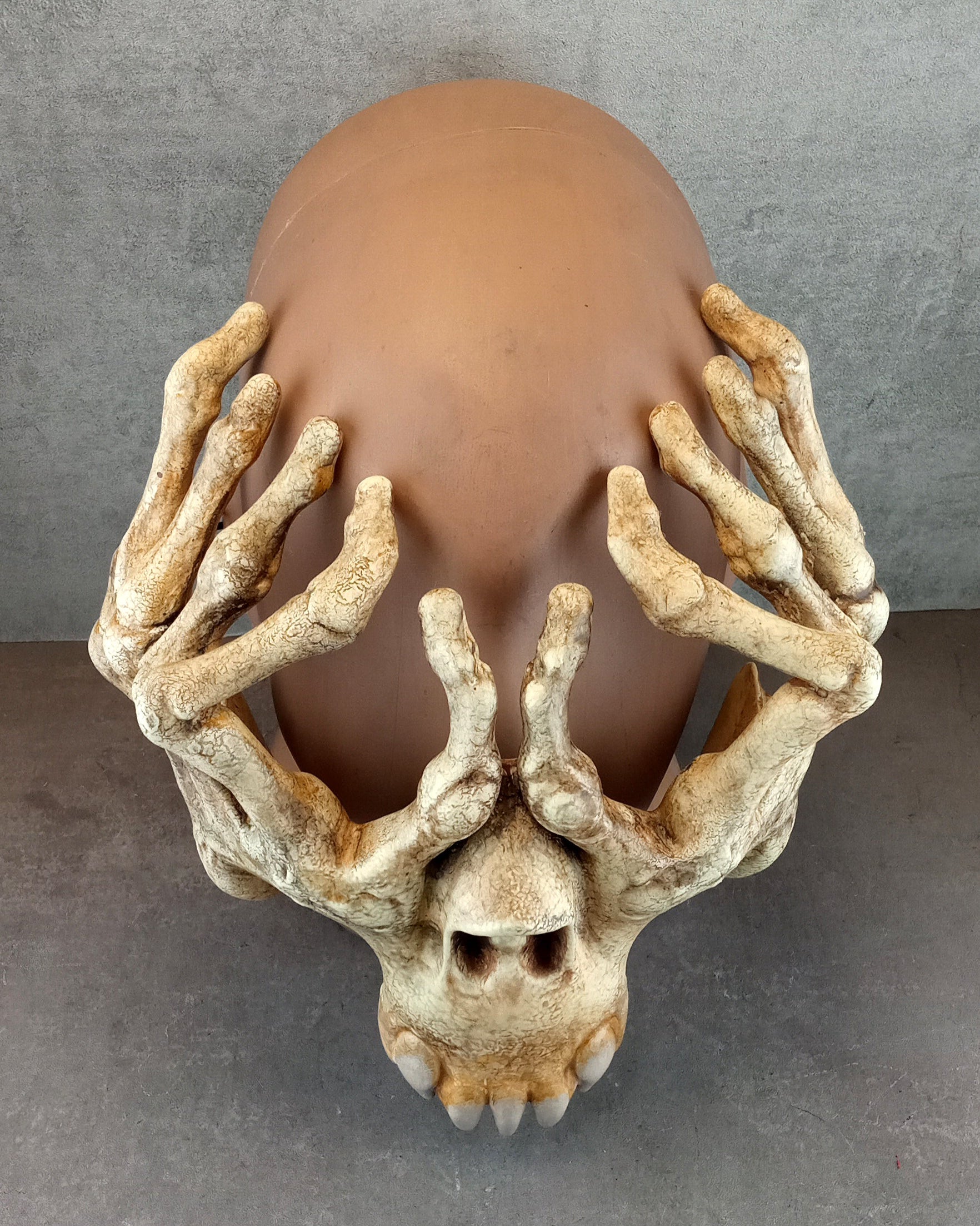 Skeleton Hand Mask – Bone-Color Hand Glasses with Jaw and Teeth Design