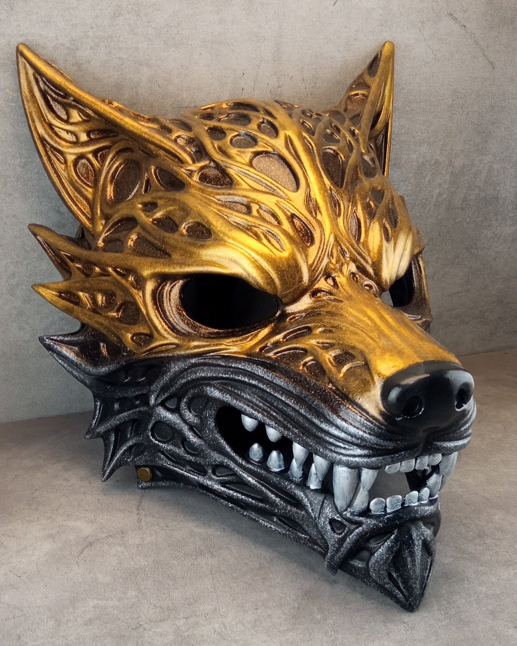 Golden Wolf Spirit Mask