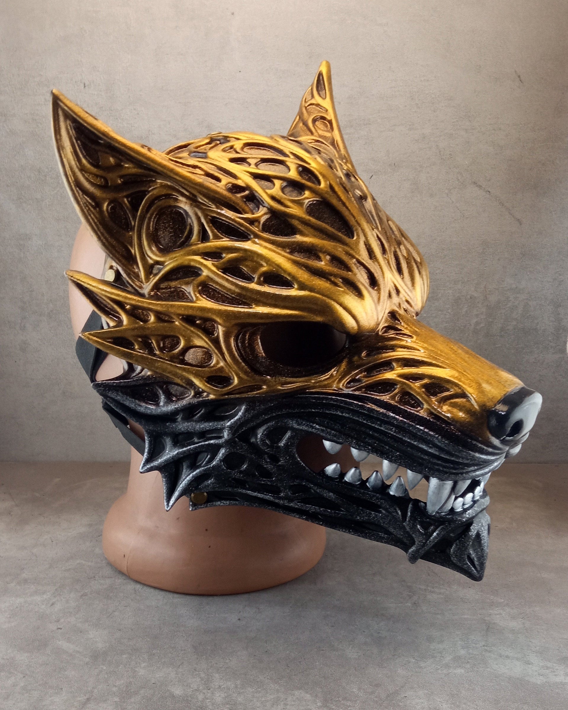 Golden Wolf Spirit Mask