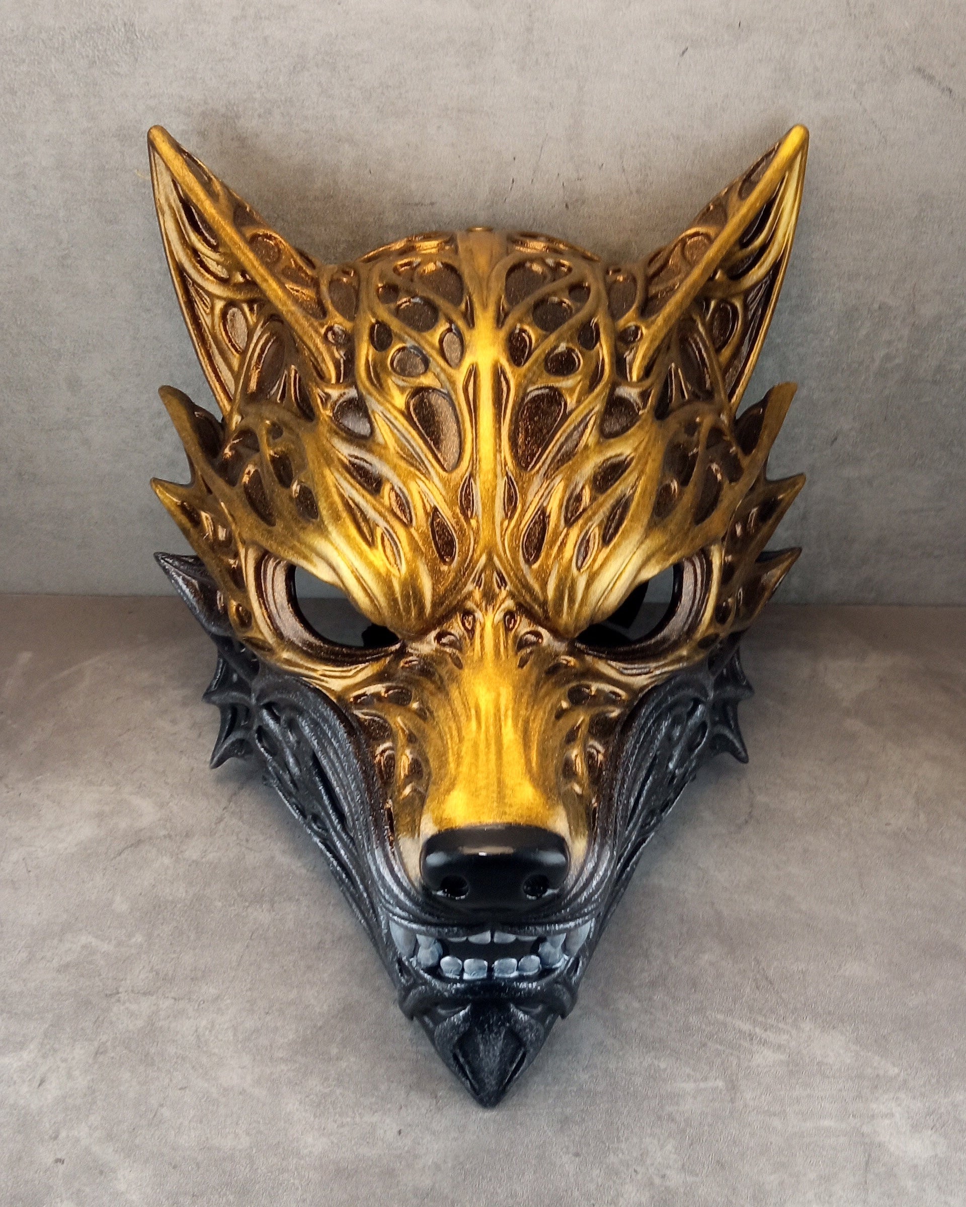 Golden Wolf Spirit Mask