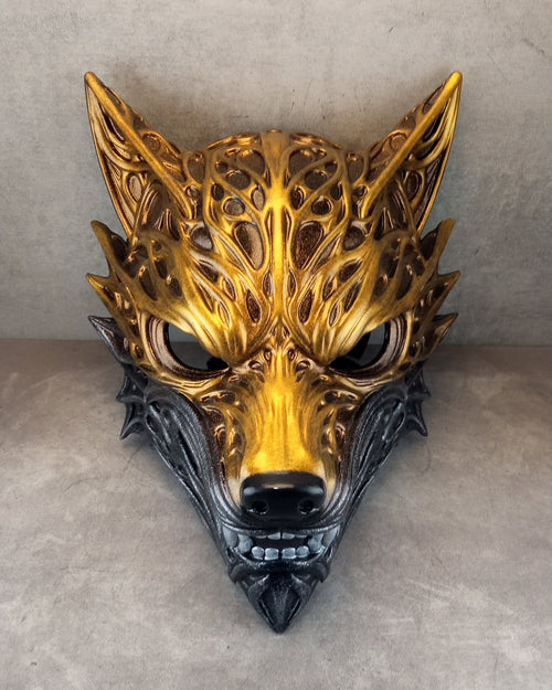 Golden Wolf Spirit Mask