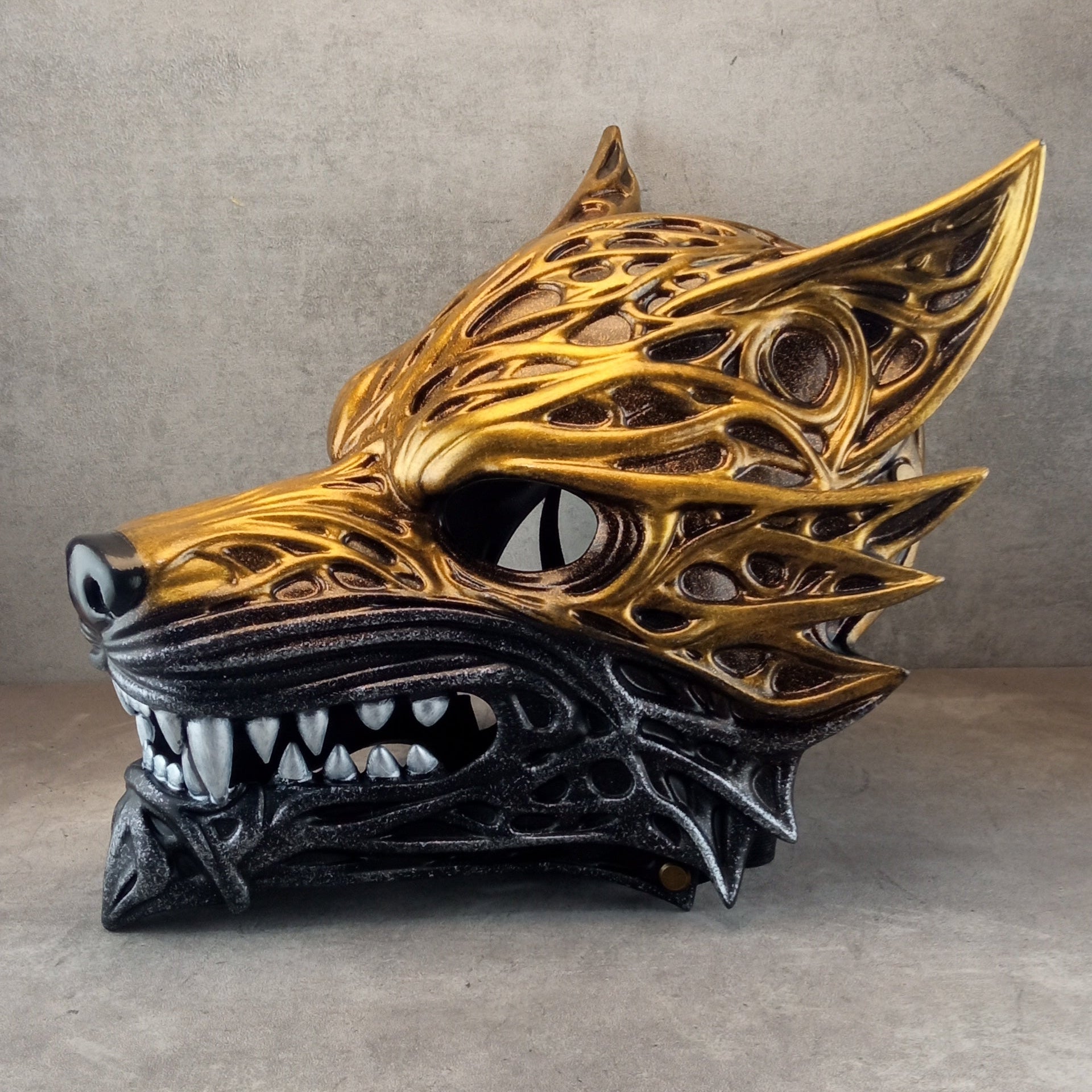 Golden Wolf Spirit Mask