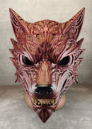 Volcanic Red Wolf Spirit Mask