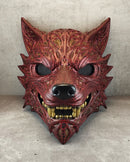 Volcanic Red Wolf Spirit Mask