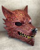 Volcanic Red Wolf Spirit Mask